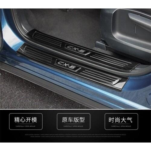 Stainless steel Car Internal external Scuff Plate/Door Sill Door Sill for Mazda cx-5 cx5 2nd generation Car Styling
