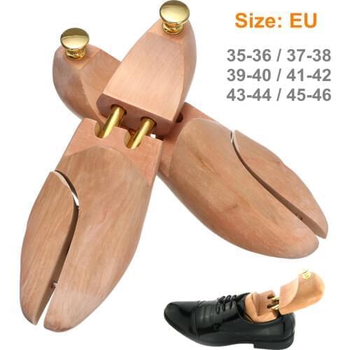 High Quality Adjustable Wood Shoe Trees 1 Pair Wooden Shoes Tree Stretcher Shaper Keeper Anti-wrinkle EU 35-46/US 5-12/UK 3-11.5