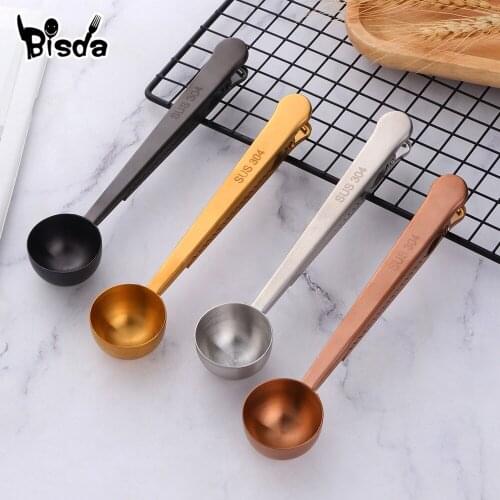 1/3Pcs Coffee Spoon Clip 18/8 Stainless Steel Clip for Sealing Bag Sauce Jam Kitchen Tool Nut Dessert Measuring Spoon Seal Clip