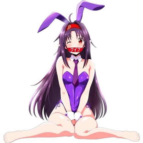 1 PCS for Sword Art Online Konno Yuuki Truck Decal ATV Car Sticker Windshield Waterproof Occlusion Scratch 13cm X 12.2cm