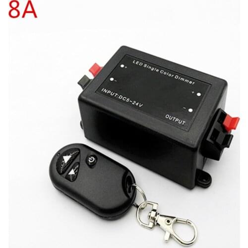 20PCS DC12V-24V 8A Single Color LED Dimmer RF 3Keys Wireless Remote Controller Switch For 5050 3528 Single Color LED Strip Light