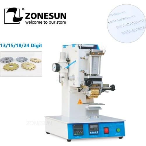 ZONESUN Automatic Pneumatic Metal Leather Logo Paper Hot Foil Stamping Creasing Embossing Machine Heat Press Machine Punch Press