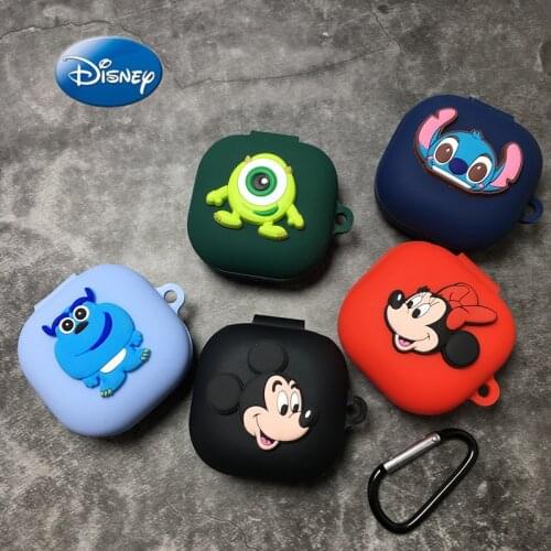Disney Earphone Case Cover For Samsung Galaxy Buds Live/Buds Pro Silicone Wireless Bluetooth Headphone Case Shell With Hook