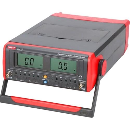UNI-T UT632 Dual-Channel Digital Display AC Millivolt Meter AC Voltage Tester AC Milli Volt Meter with Range 4mV~400V