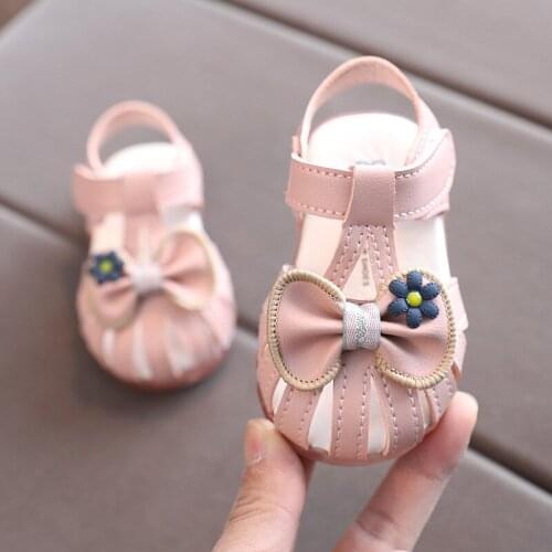 Summer Girls' Breathable Sandals with Non Slip Soft Sole Baotou Girls' Princess Shoes Baby Toddler Shoes