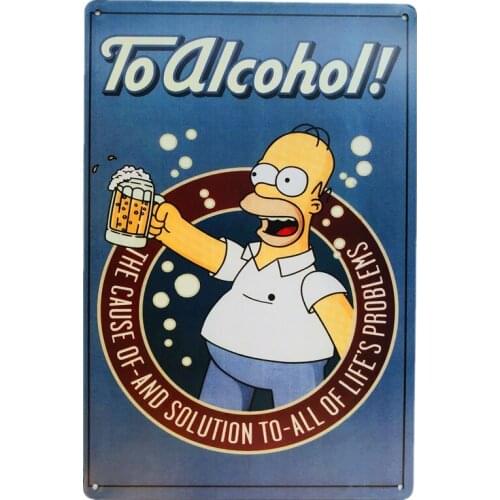 Metal Tin Signs To Alcohol Plaque Wall Poster Vintage Plate Home Decor Beer Bar Decoration Metal Poster Pub Metal Plates