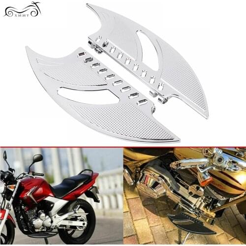Motorcycle Chrome Front Driver Stretched Floorboards Foot Pegs Footrest For Harley Dyna Touring Softail FLH FLD 1986-2015