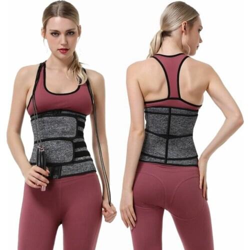 Neoprene Sauna Waist Trainer Zip Corset Cincher Sweat Belt Women Weight Loss Compression Trimmer Workout Fitness Faja Shapewear