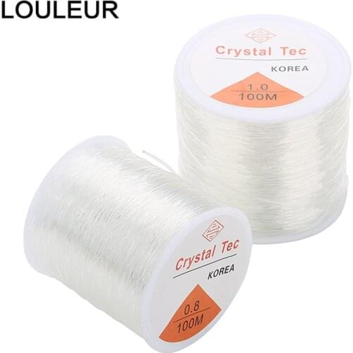 1Roll 0.4-1.2MM Transparent Stretchy Elastic Rope String Line Cord Beading Beads DIY For Jewelry Making String Thread Wholesale