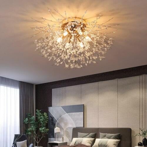Nordic dandelion light luxury living room ceiling lamp modern warm bedroom restaurant clothing store firefly spark ball lamps