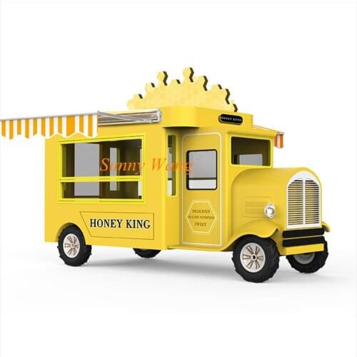 2020 New Arrival New Mobile Street Food Vending Cart Electric Travelling Van Electric Trailer Food Truck