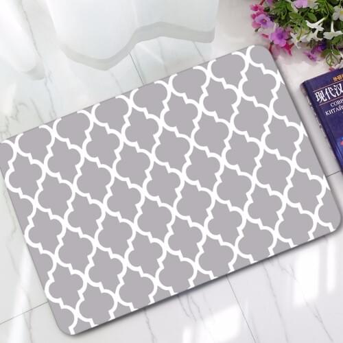 New Year Welcome Doormats Rubber Plaid Door Mat Geometric Carpet For Living Room Bedroom Floor Mats Kitchen Rugs Tapete Foot Pad