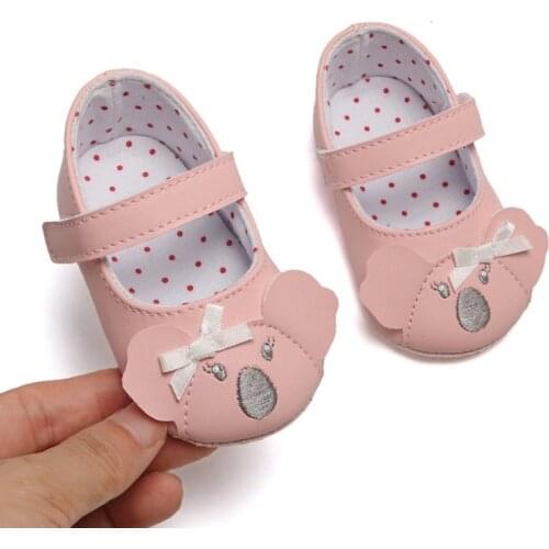 Newborn Baby Girls Shoes Moccasins Infant Toddler Soft Sole Crib Baby Footwear Cute Mouse First Walker Prewalker Ballet Shoe