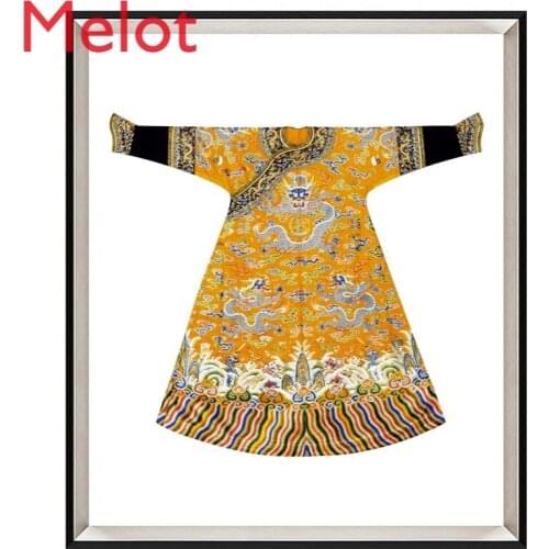 New Chinese Style Dragon Robe Living Room Decorative Painting Ancient Clothing Wall Painting Zen Showroom Mural HallwayPaintings