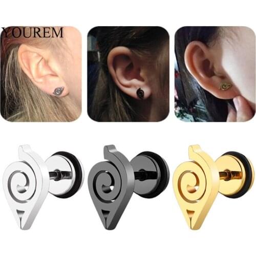 One piece stainless steel cute bird stud earrings for women Japan movie cosplay jewelry accessories for men gifts fj074