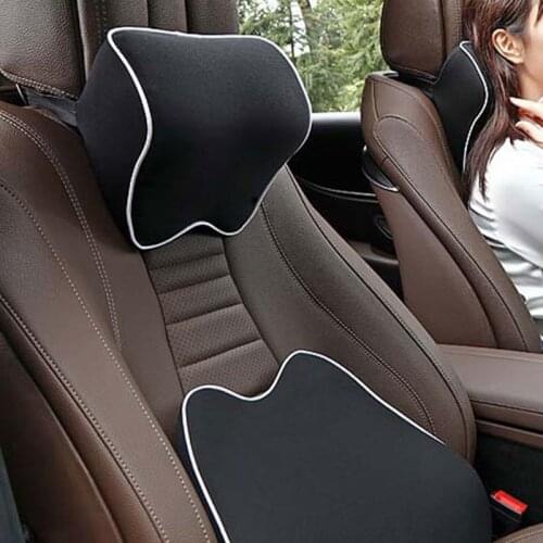 Car Seat Neck Pillow Headrest Seat Synthetic Fiber Support Cushion Memory Foam Relieve Pain Pillows Auto Interior Accessories