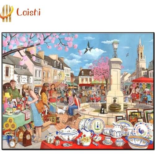 Full Square round Diamond Cartoon, busy town 5D DIY Diamond Painting Embroidery Cross Stitch kits diamond Mosaic Home Decor