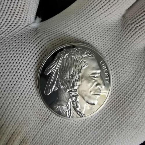 Drop Shipping US LIBERTY One Troy Ounce 999 Fine silver Plated Coin Bullion Round Buffalo Coins