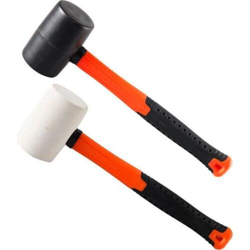 80 OZ Rubber Hammer Wear-resistant Tile Hammer with Round Head and Non-slip Handle Home Fitment Tools