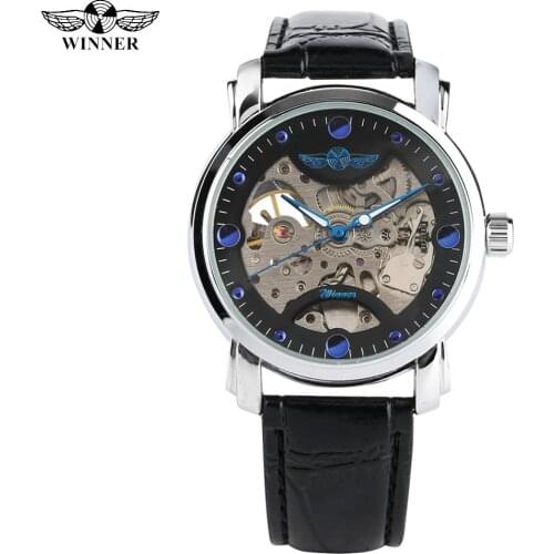 Luxury Skeleton Automatic Mechanical Watches for Men Stainless Steel Case Mechanical Watch for Teenagers Gift Watch Gift for Boy