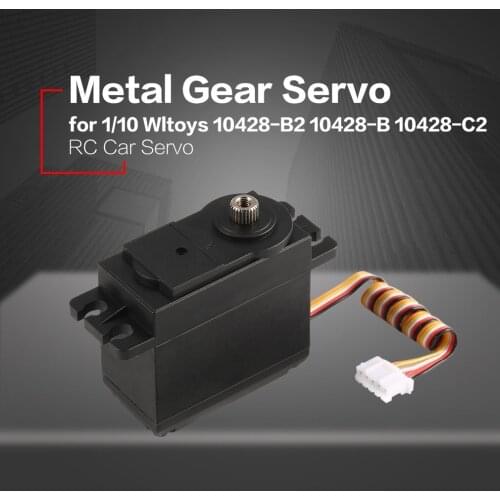 Metal Gear Servo 4.8-6V for 1/10 Wltoys 10428-B2 10428-B 10428-C2 RC Car Truck Model Steering Part Accessories