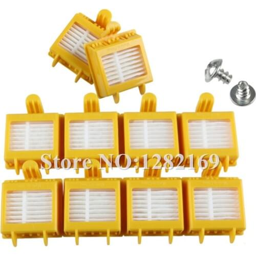 10x Replacement Filter and 2x Srew for iRobot Roomba 700 Series 760 770 780 790 Vacuum Cleaner HEPA Filter