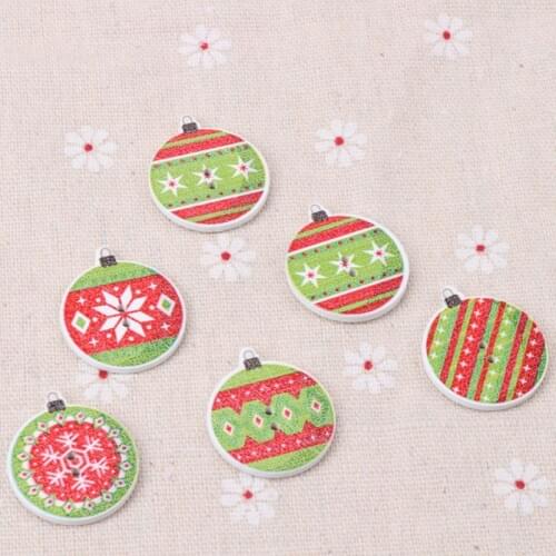 Mix Hot Air Balloon Pattern Wooden Buttons Botones Handmade Accessories Decoration Sewing Scrapbooking Crafts Diy 23x27mm 20pcs