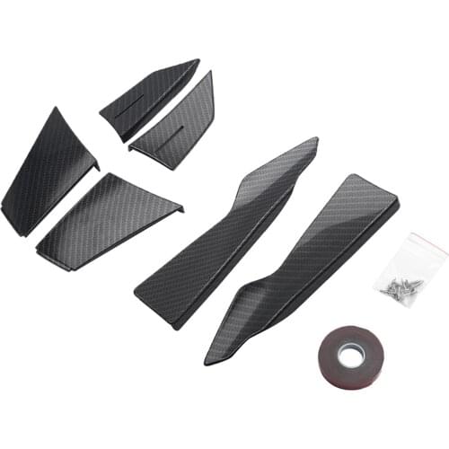 Vehicle Exterior Accessories Front Bumper Spoiler Splitter Diffuser Lip ABS for BMW 3 Series F82 M4 Carbon Fiber Look