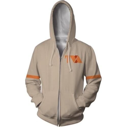 Loki Prison Uniform Cosplay Hoodie 3D Printed Hooded Sweatshirt Men Women Casual Zip Up Jacket Coat