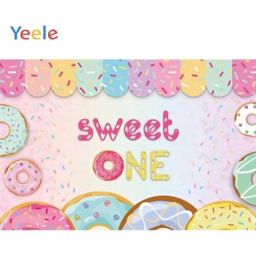 Sweet Candy Donuts Newborn Baby Shower 1st Birthday Party Backdrop Vinyl Photography Background For Photo studio Photophone Prop