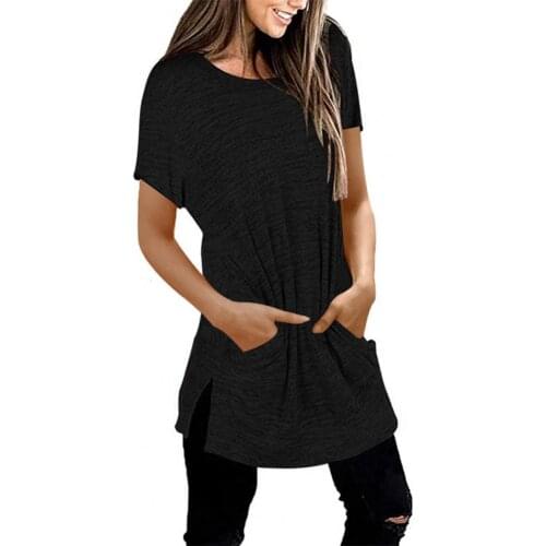 Solid Color Pocket Tops Women Y2K 90s Aesthetic Long Sleeve T Shirt O Neck Pullovers Retro T-shirt Women Autumn Harajuku Tops