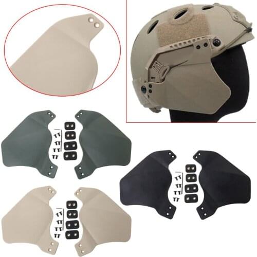 1 Pair Helmet Guard Tactical Tackle Outdoor Hunting Protective Safety Side Cover Airsoft Military Ears Head Protection Protector