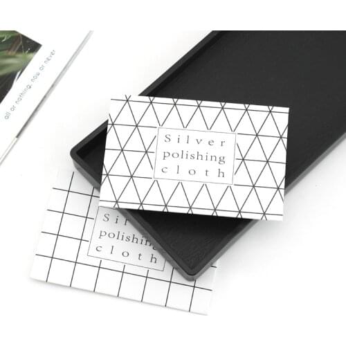 10 Pcs 11x6.8cm White Sterling Silver Color Cleaning Cloth Polishing Soft Silver Gold Wipe Wiping Cloth For Jewelry Tools