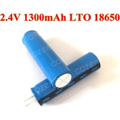 10pcs 20C LTO 18650 2.4v 1300mAh Lithium Titanate Battery Cell Capacitor for Diy Pack Power Tool Long Cycle Life Fast Chage Disc