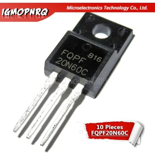 10pcs FQPF20N60 20N60 20N60C FQPF2060C TO-220 new original