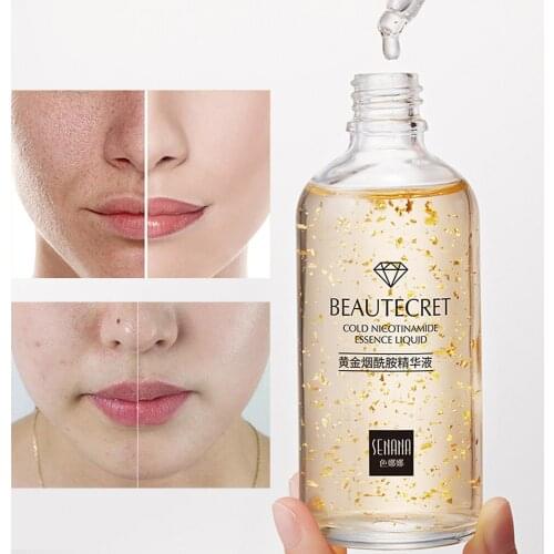 100ml 24k Gold Nicotinamide Face Serum Nourishing Moisturizing Anti Wrinkle Face Lifting Firming Whitening Skin Care Essence