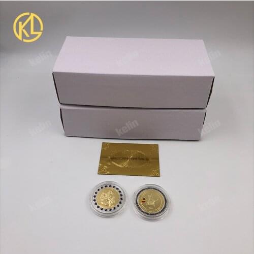 100pcs Original Gold Plated Coins Collectibles Zimbabwe One Hundred Trillion Dollars Buffalo Bullion Coin for Christmas Gift New
