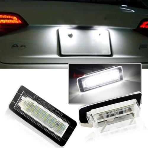 2pcs 12V LED License Plate Light Bulb No Error Canbus For Benz Smart Fortwo Coupe 450 451 W450 W453 White Number Plate lamp