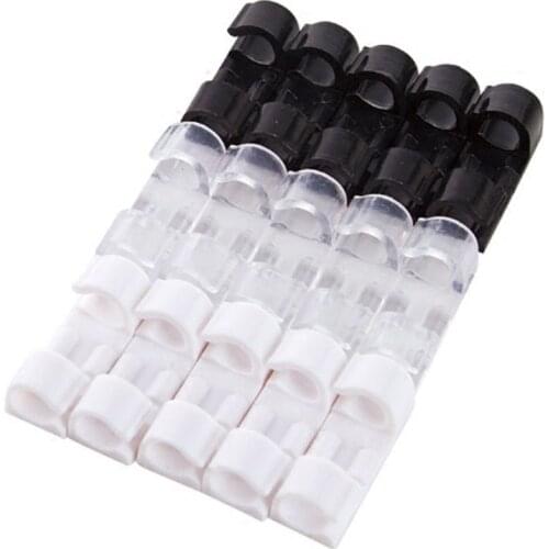 20pcs/Set Cable Winder Clip Desk Wire Cord Earphone Telephone Line Tie Fixer USB Organizer Clips Holder