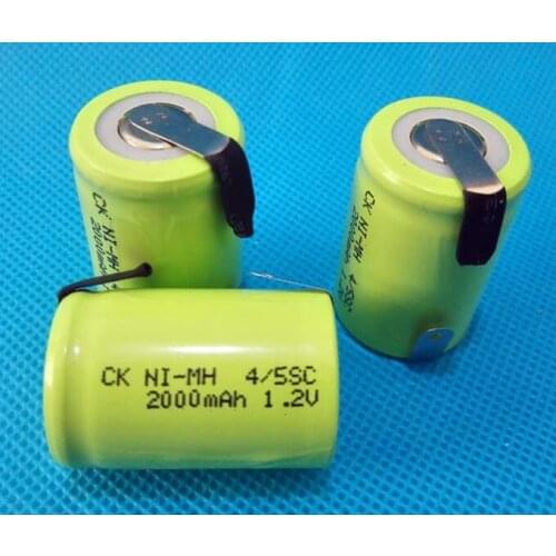 4/5SC 2000mAh 1.2V NI-MH battery 4/5SC2000mAh1.2V Rechargeable batteries with leg feet foot 20pcs/lot