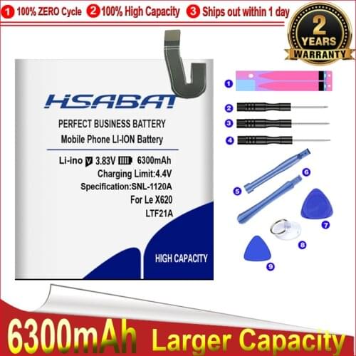 HSABAT Battery For Letv LeEco Le 2 (pro) le 2S le S3 X528 X621 X625 X626 X20 X25 X620 X527 X520 X522 X525 X526 6300mAh LTF21A