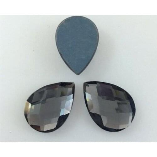 Free shipping!!DIY Watch dress and headpiece High grade jewelry accessories gray Drop shaped flat back glass crystal rhinestones