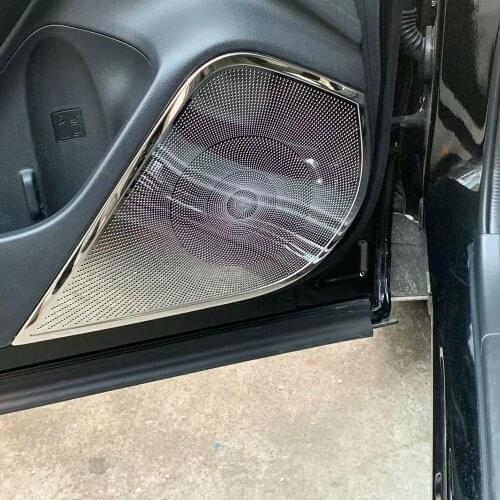 For Subaru Forester SK 2018 2019 2020 Stainless Steel Side Door Audio Speakers Decoration Frame Cover Trim 4pcs