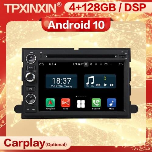Carplay 2 Din Android 10 Stereo Receiver For Ford Fusion Explorer F150 Edge Expedition 2006 2007 2008 2009 Radio Audio Head Unit