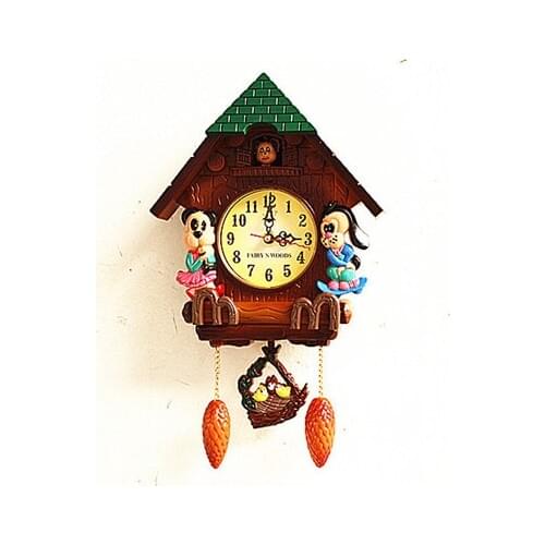Swing alarm clock Wall bedroom living room Watch Creative Fashion Cartoon Modernity Cute Wind Hanging Crafts art Home decoration