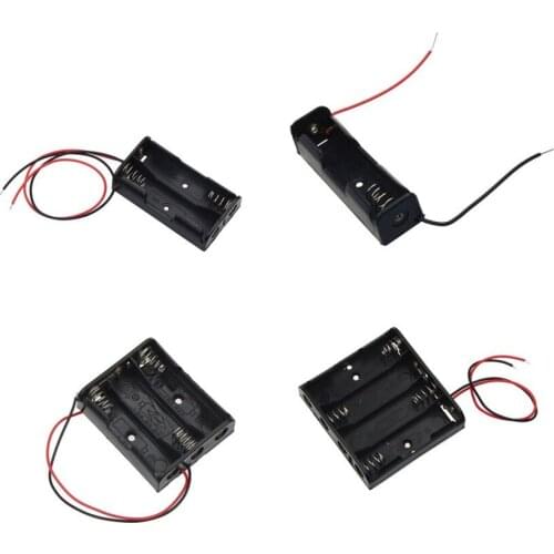 AA Size Power Battery Storage Case Box Holder Leads With 1 2 3 4 Slots drop shipping