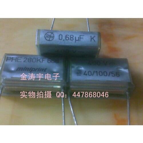 E280KF668 transparent film capacitor 0.68uf 680NF 400V foot dist 28mm