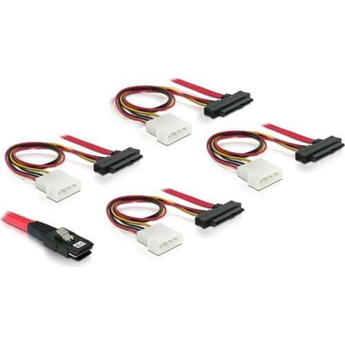 Chenyang LSI / 3Ware Molex mini SAS SFF-8087 to SFF-8482 and power x4 SAS Cable