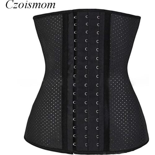 Summer Breathable Girdles 9 Bone Rubber Straps Bodice Waist Latex Corset Trainer Postpartum Shapewear Comfortable Belt Shaper