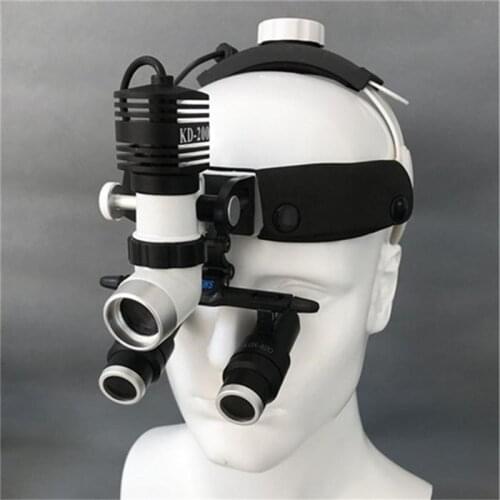 Medical Loupes 4.0/5.0/6.0X Binocular Magnifier+5W LED Surgical Headlight Dental Headlamp Illuminator